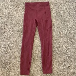 Lululemon yoga pants. Size 4. Burgundy. 2 side pockets.